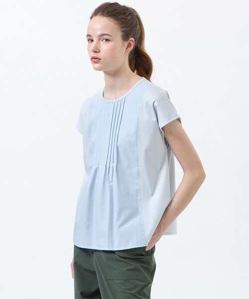 MACKINTOSH PHILOSOPHY(マッキントッシュ フィロソフィー)の「フロントタックフレアカットソー(Tシャツ/カットソー・レディース・ブルー/オフホワイト/ブラック/チャコールグレー・38)」の4枚目の写真