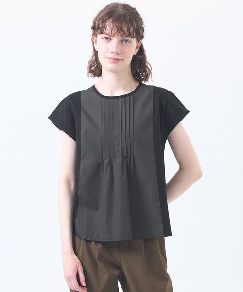 MACKINTOSH PHILOSOPHY(マッキントッシュ フィロソフィー)の「フロントタックフレアカットソー(Tシャツ/カットソー・レディース・ブルー/オフホワイト/ブラック/チャコールグレー・38)」の2枚目の写真