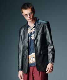 glamb | Synth Leather Tailored Jacket / シンセレザーテーラードジャケット(テーラードジャケット)
