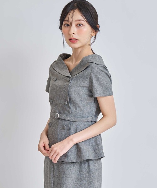 NOELA(ノエラ)の「ベルト付きオフショルカラーブラウス(シャツ/ブラウス・レディース・グレー/ベージュ・M/S)」の13枚目の写真
