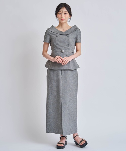 NOELA(ノエラ)の「ベルト付きオフショルカラーブラウス(シャツ/ブラウス・レディース・グレー/ベージュ・M/S)」の9枚目の写真