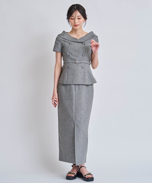 NOELA(ノエラ)の「ベルト付きオフショルカラーブラウス(シャツ/ブラウス・レディース・グレー/ベージュ・M/S)」の10枚目の写真