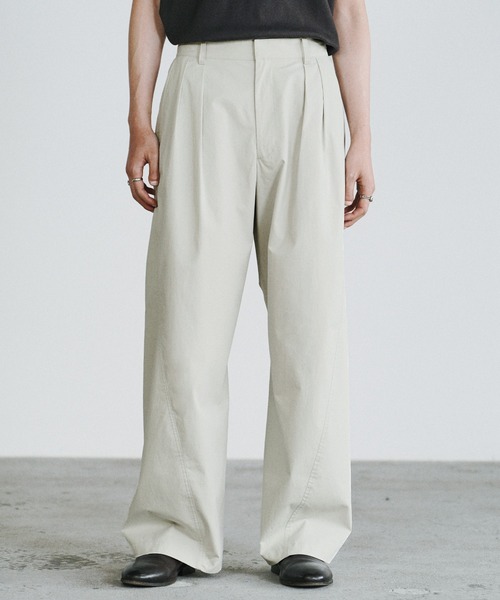HIGH COUNT COTTON CURVED SLACKS（スラックス）｜WYM LIDNM（ウィム