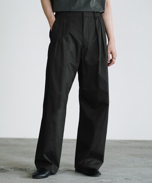 HIGH COUNT COTTON CURVED SLACKS（スラックス）｜WYM LIDNM（ウィム