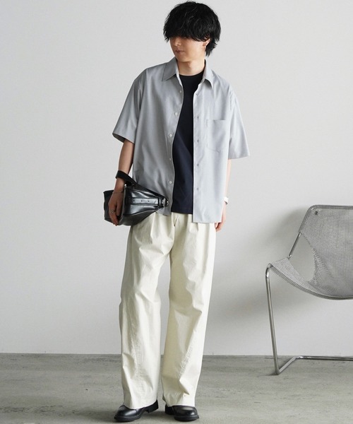 WYM LIDNM(ウィム バイ リドム)の「HIGH COUNT COTTON CURVED SLACKS(スラックス・メンズ・オフホワイト/グレー/チャコール・S/M/L)」の16枚目の写真