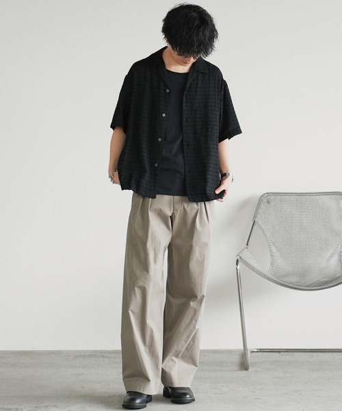WYM LIDNM(ウィム バイ リドム)の「HIGH COUNT COTTON CURVED SLACKS(スラックス・メンズ・オフホワイト/グレー/チャコール・S/M/L)」の8枚目の写真