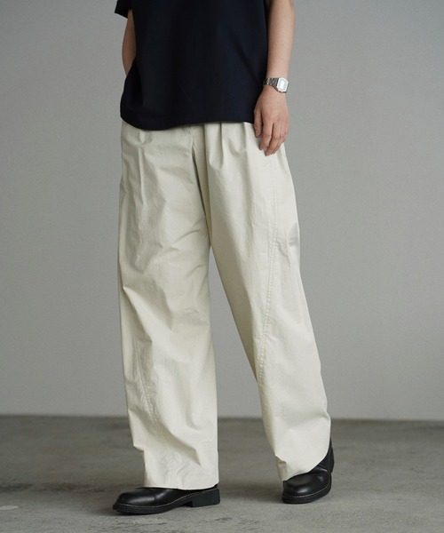 WYM LIDNM(ウィム バイ リドム)の「HIGH COUNT COTTON CURVED SLACKS(スラックス・メンズ・オフホワイト/グレー/チャコール・S/M/L)」の19枚目の写真