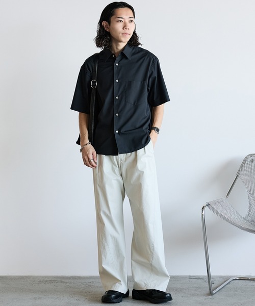 WYM LIDNM(ウィム バイ リドム)の「HIGH COUNT COTTON CURVED SLACKS(スラックス・メンズ・オフホワイト/グレー/チャコール・S/M/L)」の11枚目の写真