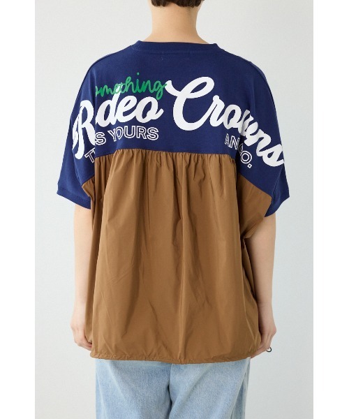 RODEO CROWNS WIDE BOWL（ロデオクラウンズワイドボウル）の「切替ロゴビッグトップス（その他トップス・レディース・ネイビー/ブラック/カーキ/オフホワイト・FREE）」の7枚目の写真