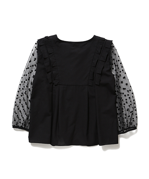 CAROLINA GLASER(カロリナ グレイサー)の「CAROLINA GLASER / フリルブラウス(シャツ/ブラウス・レディース・ブラック/クリーム・ONE SIZE)」の8枚目の写真