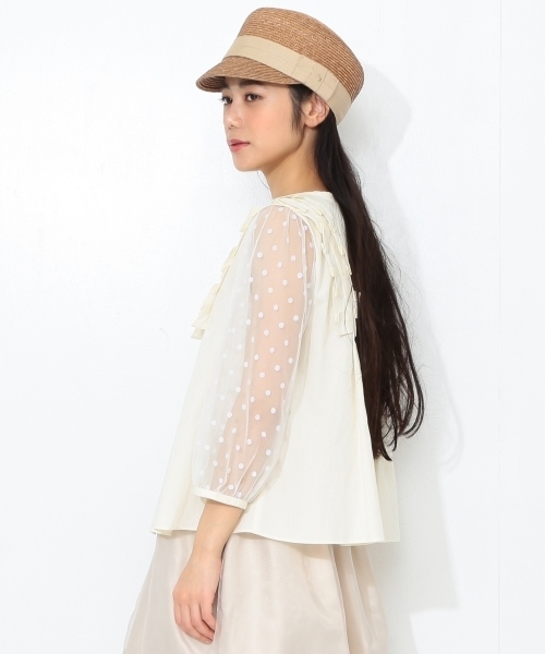 CAROLINA GLASER(カロリナ グレイサー)の「CAROLINA GLASER / フリルブラウス(シャツ/ブラウス・レディース・ブラック/クリーム・ONE SIZE)」の21枚目の写真