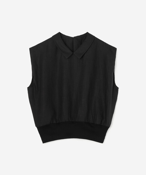 HAVERSACK(ハバーザック)の「HAVERSACK | リネンポプリン フレンチスリーブシャツ WOMEN(シャツ/ブラウス・レディース・ブラック/ダークインディゴブルー/ホワイト・1)」の15枚目の写真