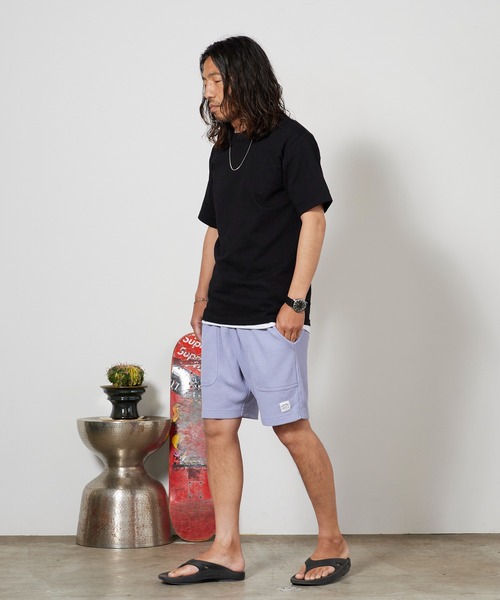 ALOHA BLUE（アロハブルー）の「ALOHA BLUE / アロハブルー 限定サーマルショーツ ハーフパンツ 秋 秋服 2026年秋冬（スウェットパンツ・メンズ・オレンジ/ラベンダー・M/S/L/XL）」の14枚目の写真