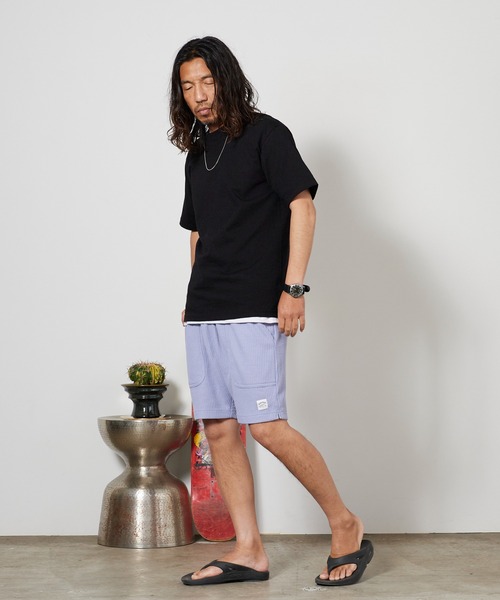 ALOHA BLUE（アロハブルー）の「ALOHA BLUE / アロハブルー 限定サーマルショーツ ハーフパンツ 秋 秋服 2026年秋冬（スウェットパンツ・メンズ・オレンジ/ラベンダー・M/S/L/XL）」の15枚目の写真