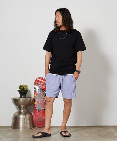 ALOHA BLUE（アロハブルー）の「ALOHA BLUE / アロハブルー 限定サーマルショーツ ハーフパンツ 秋 秋服 2026年秋冬（スウェットパンツ・メンズ・オレンジ/ラベンダー・M/S/L/XL）」の17枚目の写真