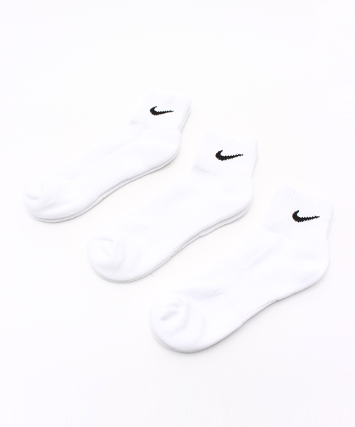 NIKE(ナイキ)の「【ナイキ】3Pクォーターソックス(ソックス/靴下・メンズ・ホワイト系その他/その他1・FREE)」の1枚目の写真
