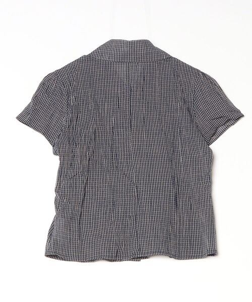 tinkerend(ティンカーエンド)の「Modern Plaid Pattern Collared BlouseModern / モダンチェック襟付きブラウス(シャツ/ブラウス・レディース・ネイビー/オフホワイト/ブラック・FREE)」の9枚目の写真