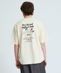 COFFEE CLUB バックプリントTシャツ / オーバーサイズ/ LE TRIO ABAHOUSE