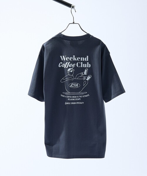 ABAHOUSE(アバハウス)の「COFFEE CLUB バックプリントTシャツ / オーバーサイズ/ LE TRIO ABAHOUSE(Tシャツ/カットソー・メンズ・ベージュ/ホワイト/ブラック・46/48)」の18枚目の写真