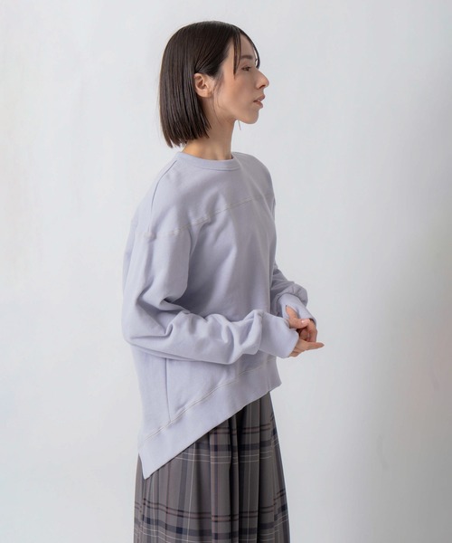 Kelen(ケレン)の「「KELEN / ケレン」セントラル裏毛パネルデザインプルオーバー(Tシャツ/カットソー・レディース・オートミール/ライトパープル/チャコールグレー・S/M)」の1枚目の写真
