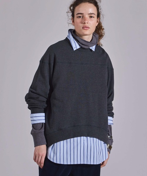 Kelen(ケレン)の「「KELEN / ケレン」セントラル裏毛パネルデザインプルオーバー(Tシャツ/カットソー・レディース・オートミール/ライトパープル/チャコールグレー・S/M)」の2枚目の写真