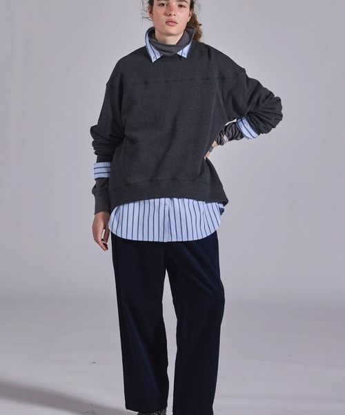 Kelen(ケレン)の「「KELEN / ケレン」セントラル裏毛パネルデザインプルオーバー(Tシャツ/カットソー・レディース・オートミール/ライトパープル/チャコールグレー・S/M)」の4枚目の写真