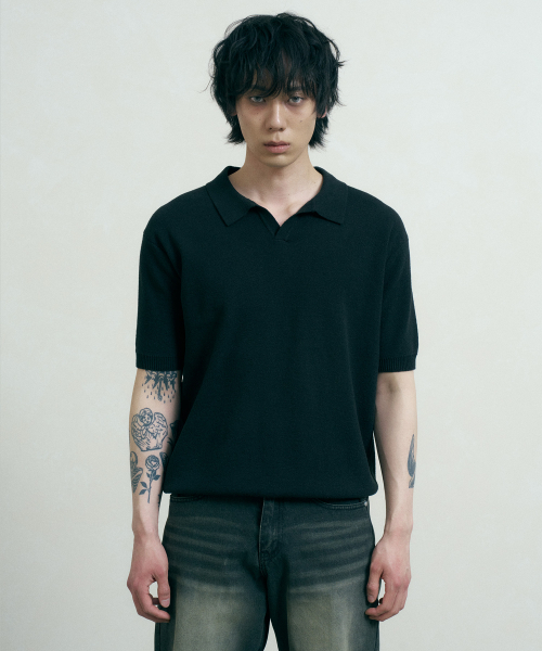 FERNOV(ペルノブ)の「エッセンシャルポロニット6カラー(ニット/セーター・メンズ・ベージュ/ブラック/レンガ/カーキ/マスタード/ホワイト・2/3/1)」の12枚目の写真