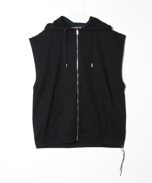 mastermind JAPAN(マスターマインド)の「BOXY SEQUIN SLEEVELESS HOODIE(パーカー・メンズ・ブラック・XL)」の1枚目の写真