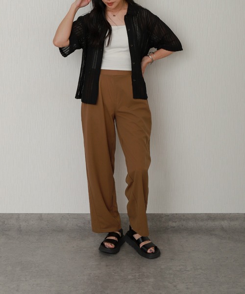 libelle more（リベル モア）の「カットジョーゼットツータックバレルレッグカーブパンツ（その他パンツ・レディース・チャコール/モカ/ブラック・M）」の12枚目の写真