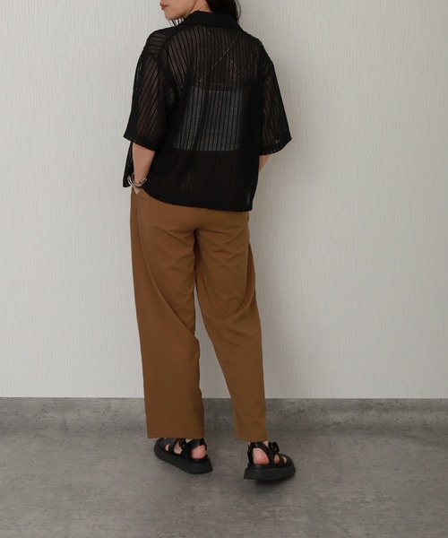 libelle more（リベル モア）の「カットジョーゼットツータックバレルレッグカーブパンツ（その他パンツ・レディース・チャコール/モカ/ブラック・M）」の14枚目の写真