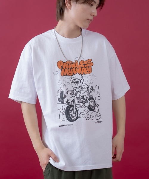 En serio TOKYO(エンソリオトーキョー)の「【SIDEWAYSTANCE×GERRY】コラボオフロードバイク半袖Tシャツ 52-9177GS(Tシャツ/カットソー・メンズ・ブラック/パープル/オートミール/ホワイト・SMALL/X-LARGE/LARGE/MEDIUM)」の6枚目の写真