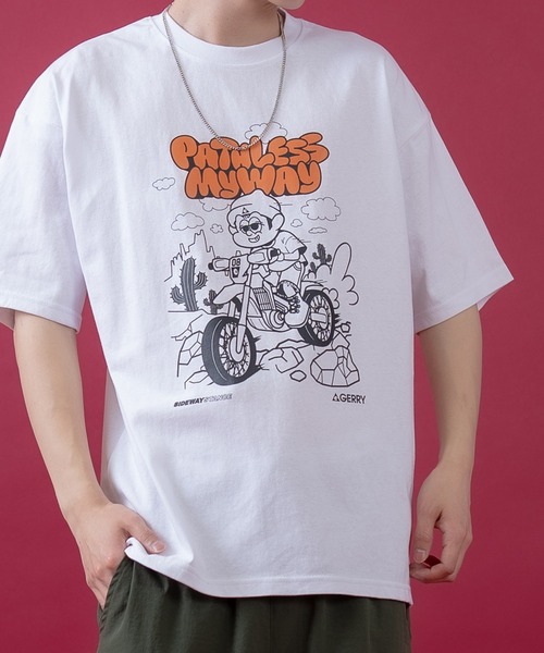 En serio TOKYO(エンソリオトーキョー)の「【SIDEWAYSTANCE×GERRY】コラボオフロードバイク半袖Tシャツ 52-9177GS(Tシャツ/カットソー・メンズ・ブラック/パープル/オートミール/ホワイト・SMALL/X-LARGE/LARGE/MEDIUM)」の9枚目の写真