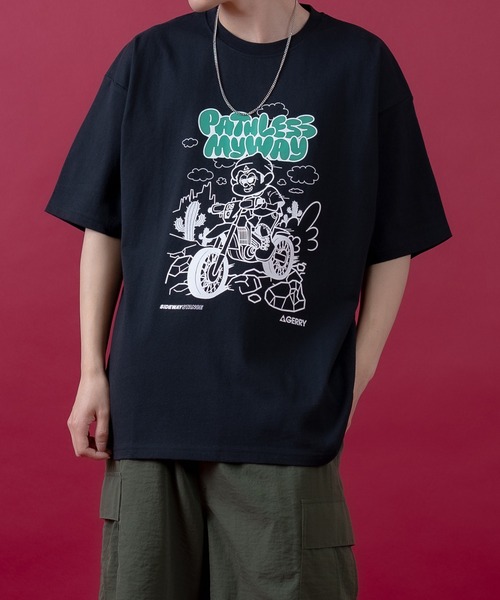 En serio TOKYO(エンソリオトーキョー)の「【SIDEWAYSTANCE×GERRY】コラボオフロードバイク半袖Tシャツ 52-9177GS(Tシャツ/カットソー・メンズ・ブラック/パープル/オートミール/ホワイト・SMALL/X-LARGE/LARGE/MEDIUM)」の14枚目の写真