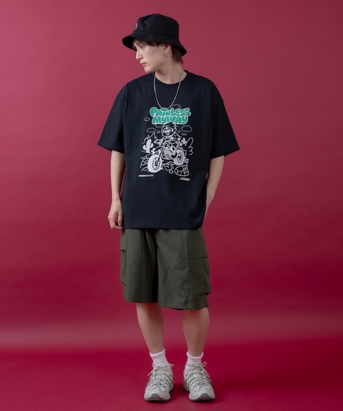 En serio TOKYO(エンソリオトーキョー)の「【SIDEWAYSTANCE×GERRY】コラボオフロードバイク半袖Tシャツ 52-9177GS(Tシャツ/カットソー・メンズ・ブラック/パープル/オートミール/ホワイト・SMALL/X-LARGE/LARGE/MEDIUM)」の15枚目の写真