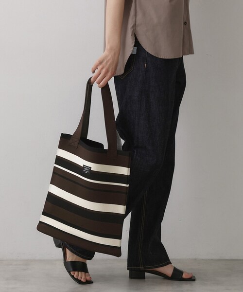 Dessin(デッサン)の「【マシンウォッシャブル・A4収納可】ランダムボーダーニットBAG(トートバッグ・レディース・ブラウン系その他3/ベージュ系その他5/ブラック系2・00)」の6枚目の写真