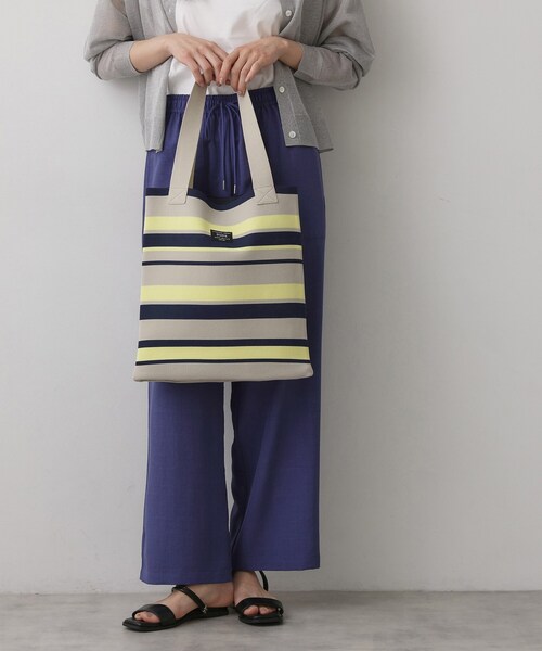 Dessin(デッサン)の「【マシンウォッシャブル・A4収納可】ランダムボーダーニットBAG(トートバッグ・レディース・ブラウン系その他3/ベージュ系その他5/ブラック系2・00)」の8枚目の写真
