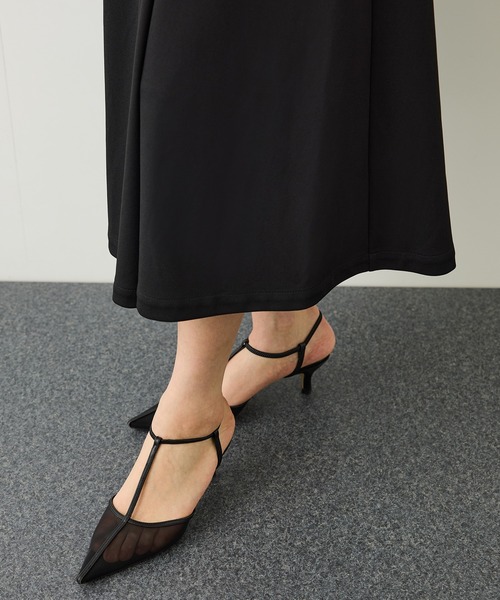 ROPE'（ロペ）の「ジャージラップフレンチスリーブワンピース/UVカット・接触冷感・吸水速乾・イージーケア（ワンピース・レディース・キャメル/ブラック・36/38）」の19枚目の写真
