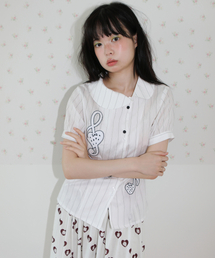 ベリーノート刺繍ブラウスホワイト