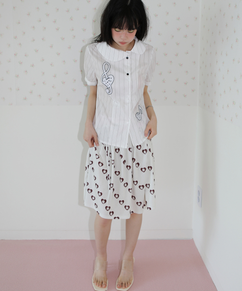 NOFFICIALNOFFICE(ノフィシャルノフィス)の「ベリーノート刺繍ブラウスホワイト(シャツ/ブラウス・レディース・その他・FREE)」の3枚目の写真