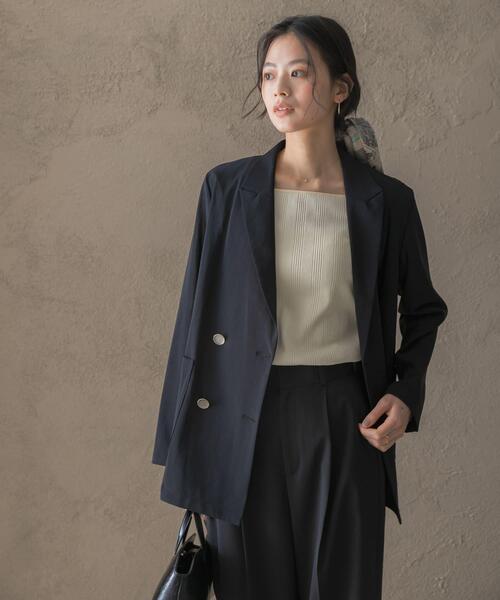 URBAN RESEARCH ROSSO WOMEN(アーバンリサーチ ロッソ)の「汗染み防止スクエアネックプルオーバー(Tシャツ/カットソー・レディース・ブラック/オフホワイト/ブルー系その他・FREE)」の17枚目の写真