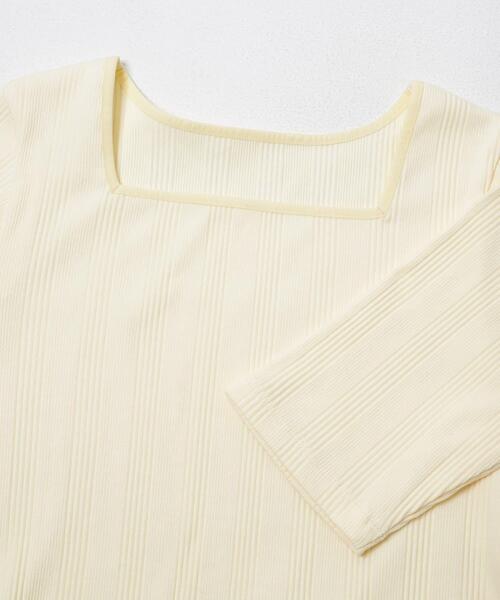 URBAN RESEARCH ROSSO WOMEN(アーバンリサーチ ロッソ)の「汗染み防止スクエアネックプルオーバー(Tシャツ/カットソー・レディース・ブラック/オフホワイト/ブルー系その他・FREE)」の20枚目の写真