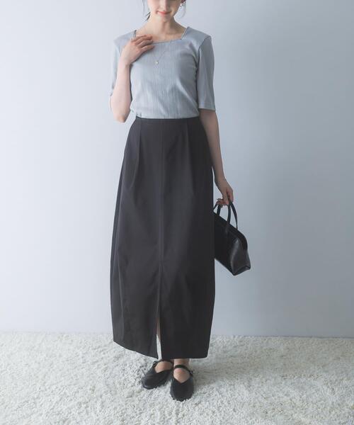 URBAN RESEARCH ROSSO WOMEN(アーバンリサーチ ロッソ)の「汗染み防止スクエアネックプルオーバー(Tシャツ/カットソー・レディース・ブラック/オフホワイト/ブルー系その他・FREE)」の10枚目の写真