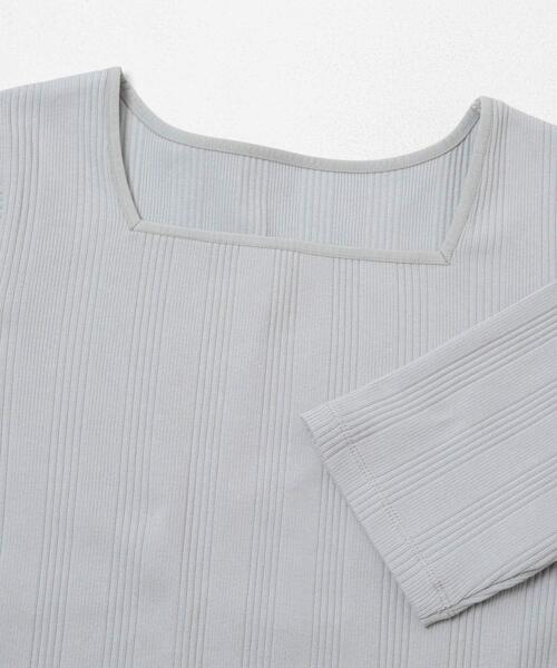 URBAN RESEARCH ROSSO WOMEN(アーバンリサーチ ロッソ)の「汗染み防止スクエアネックプルオーバー(Tシャツ/カットソー・レディース・ブラック/オフホワイト/ブルー系その他・FREE)」の13枚目の写真