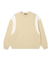 男性配色ブロック裏毛スウェットシャツ (LT-YELLOW) (HA2LT02-71)