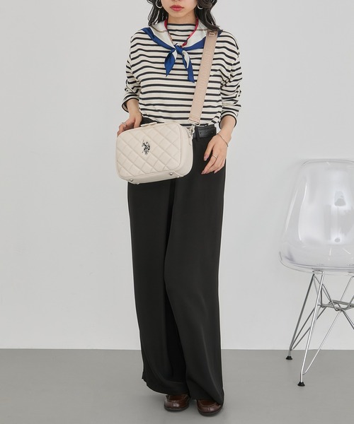 U.S. POLO ASSN.(ユーエスポロアッスン)の「【U.S. POLO ASSN.】キルティングショルダーバッグM USPA-2724(ショルダーバッグ・レディース・ブラック/ピンク/ブラウン/アイボリー・FREE)」の18枚目の写真