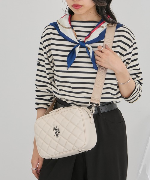 U.S. POLO ASSN.(ユーエスポロアッスン)の「【U.S. POLO ASSN.】キルティングショルダーバッグM USPA-2724(ショルダーバッグ・レディース・ブラック/ピンク/ブラウン/アイボリー・FREE)」の14枚目の写真