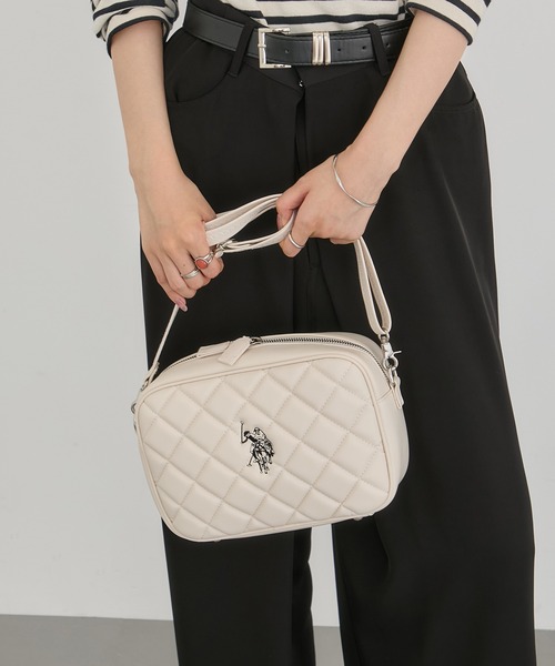 U.S. POLO ASSN.(ユーエスポロアッスン)の「【U.S. POLO ASSN.】キルティングショルダーバッグM USPA-2724(ショルダーバッグ・レディース・ブラック/ピンク/ブラウン/アイボリー・FREE)」の15枚目の写真