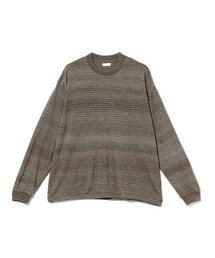 BEAMS T | crepuscule / Wool Border Long Sleeve(Tシャツ/カットソー)