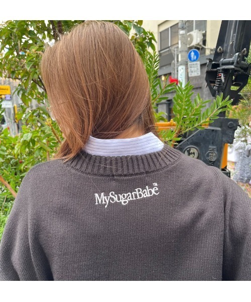 My sugar Babe（マイシュガーベイブ）の「spray logo knit（スウェット・メンズ・グレー/ブルー/ブラック・LARGE/MEDIUM）」の11枚目の写真