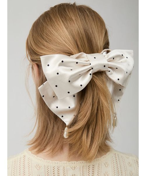 ドロップリボンバレッタ ドロップパールリボンバレッタ（その他ヘアアクセサリー）｜LILY BROWN